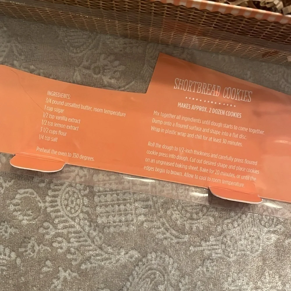 Brand New Hallmark Cookie Press Set of 3 Shortbread Recipe Thank You Love You